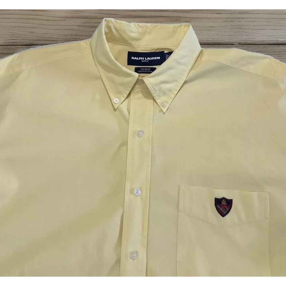 Mens Ralph Lauren Golf Tilden Button Down Shirt Tilden Crest Sz Large/XL